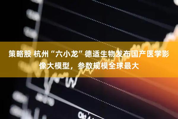 策略股 杭州“六小龙”德适生物发布国产医学影像大模型，参数规模全球最大